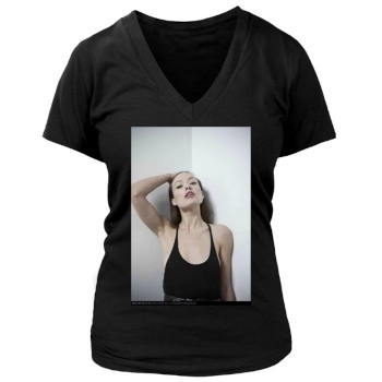 Olivia Wilde Women's Deep V-Neck TShirt