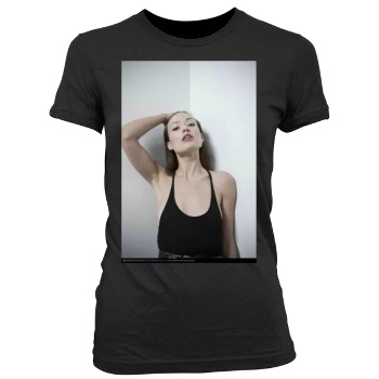 Olivia Wilde Women's Junior Cut Crewneck T-Shirt