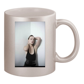 Olivia Wilde 11oz Metallic Silver Mug