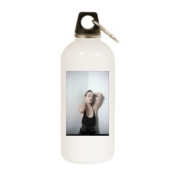 Olivia Wilde White Water Bottle With Carabiner