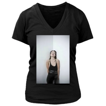 Olivia Wilde Women's Deep V-Neck TShirt