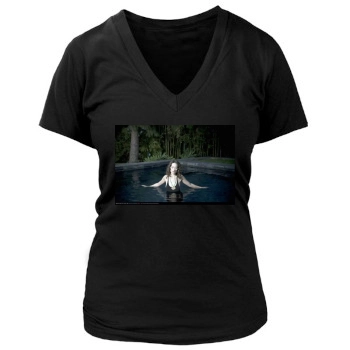 Olivia Wilde Women's Deep V-Neck TShirt