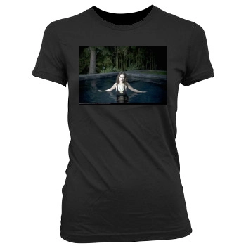 Olivia Wilde Women's Junior Cut Crewneck T-Shirt