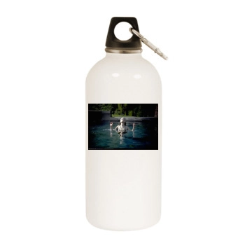 Olivia Wilde White Water Bottle With Carabiner