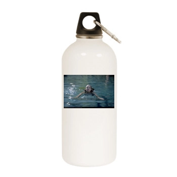 Olivia Wilde White Water Bottle With Carabiner