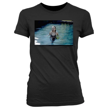 Olivia Wilde Women's Junior Cut Crewneck T-Shirt