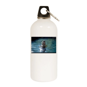 Olivia Wilde White Water Bottle With Carabiner