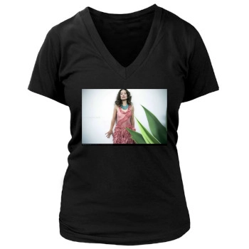 Olivia Wilde Women's Deep V-Neck TShirt