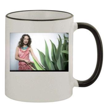 Olivia Wilde 11oz Colored Rim & Handle Mug