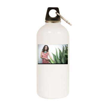 Olivia Wilde White Water Bottle With Carabiner