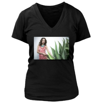 Olivia Wilde Women's Deep V-Neck TShirt