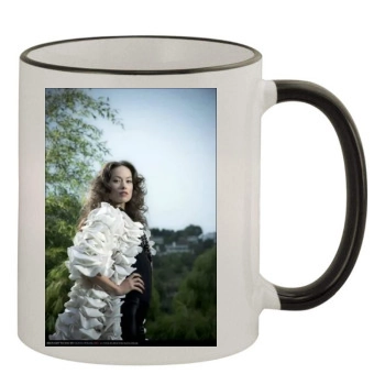 Olivia Wilde 11oz Colored Rim & Handle Mug