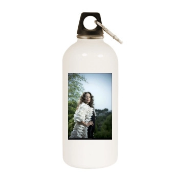 Olivia Wilde White Water Bottle With Carabiner