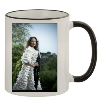 Olivia Wilde 11oz Colored Rim & Handle Mug