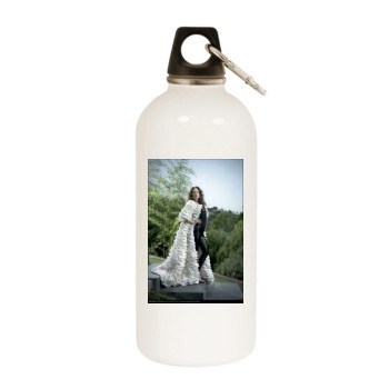 Olivia Wilde White Water Bottle With Carabiner