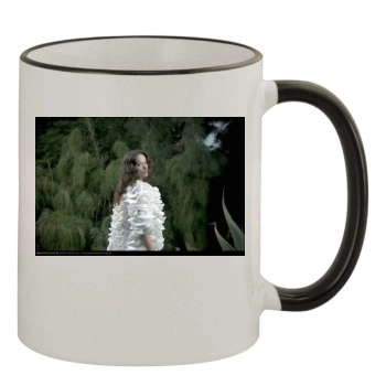 Olivia Wilde 11oz Colored Rim & Handle Mug