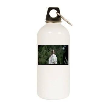 Olivia Wilde White Water Bottle With Carabiner