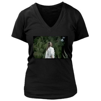 Olivia Wilde Women's Deep V-Neck TShirt