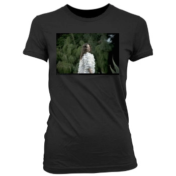 Olivia Wilde Women's Junior Cut Crewneck T-Shirt