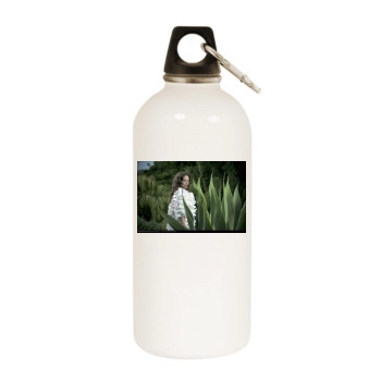 Olivia Wilde White Water Bottle With Carabiner