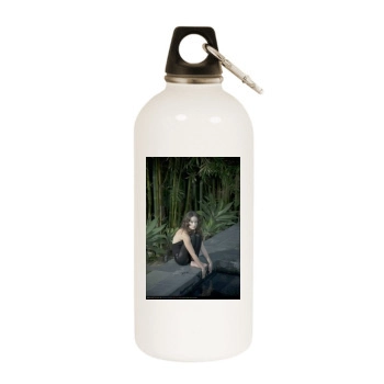 Olivia Wilde White Water Bottle With Carabiner