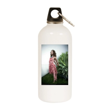 Olivia Wilde White Water Bottle With Carabiner