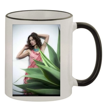 Olivia Wilde 11oz Colored Rim & Handle Mug