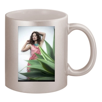 Olivia Wilde 11oz Metallic Silver Mug