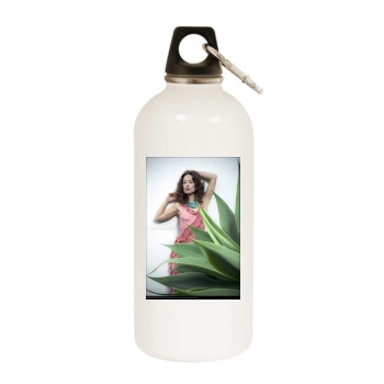 Olivia Wilde White Water Bottle With Carabiner