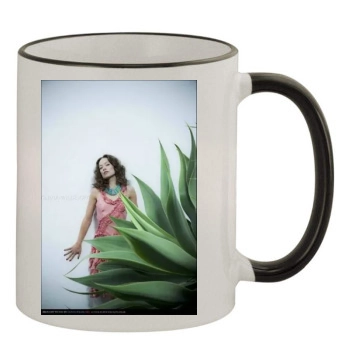 Olivia Wilde 11oz Colored Rim & Handle Mug