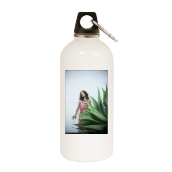 Olivia Wilde White Water Bottle With Carabiner