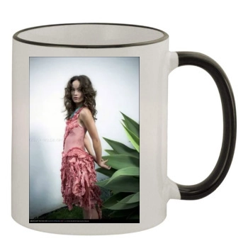 Olivia Wilde 11oz Colored Rim & Handle Mug