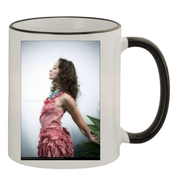 Olivia Wilde 11oz Colored Rim & Handle Mug