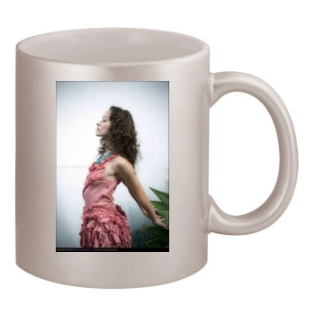 Olivia Wilde 11oz Metallic Silver Mug