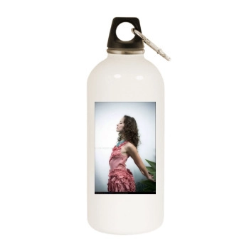 Olivia Wilde White Water Bottle With Carabiner