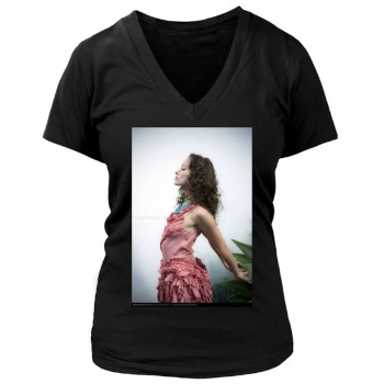 Olivia Wilde Women's Deep V-Neck TShirt