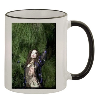 Olivia Wilde 11oz Colored Rim & Handle Mug