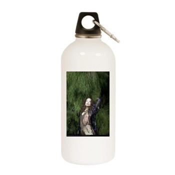 Olivia Wilde White Water Bottle With Carabiner