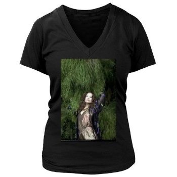 Olivia Wilde Women's Deep V-Neck TShirt