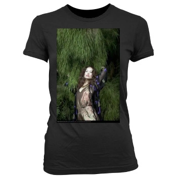 Olivia Wilde Women's Junior Cut Crewneck T-Shirt