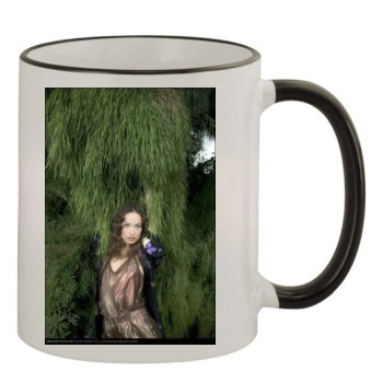 Olivia Wilde 11oz Colored Rim & Handle Mug