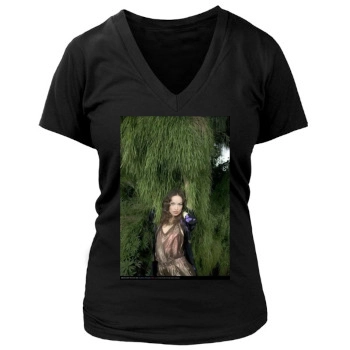 Olivia Wilde Women's Deep V-Neck TShirt