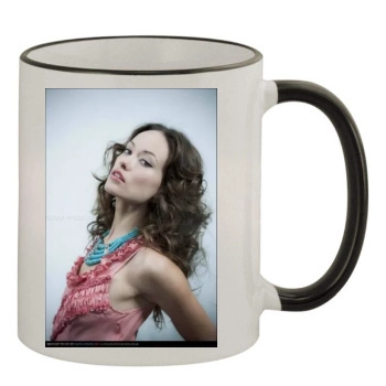 Olivia Wilde 11oz Colored Rim & Handle Mug