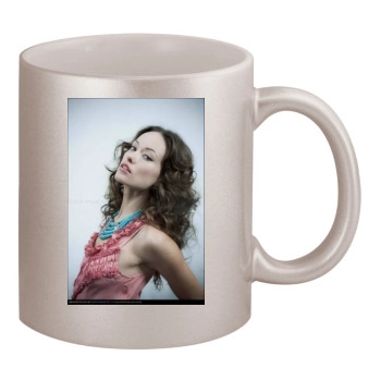 Olivia Wilde 11oz Metallic Silver Mug