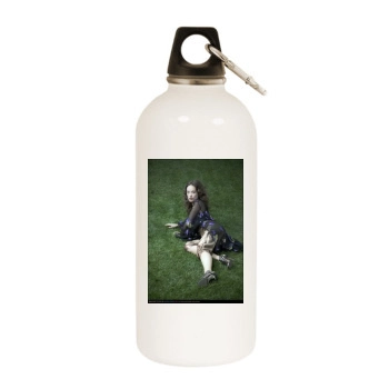 Olivia Wilde White Water Bottle With Carabiner