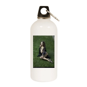 Olivia Wilde White Water Bottle With Carabiner