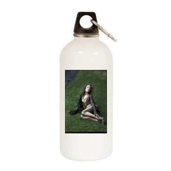 Olivia Wilde White Water Bottle With Carabiner