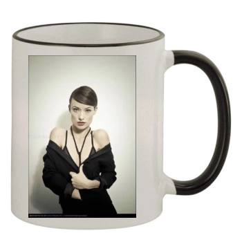 Olivia Wilde 11oz Colored Rim & Handle Mug