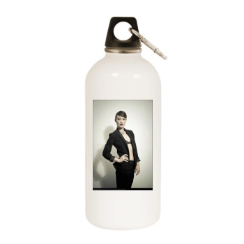 Olivia Wilde White Water Bottle With Carabiner