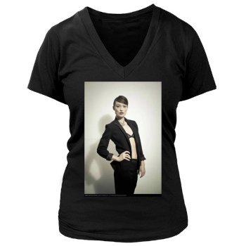 Olivia Wilde Women's Deep V-Neck TShirt